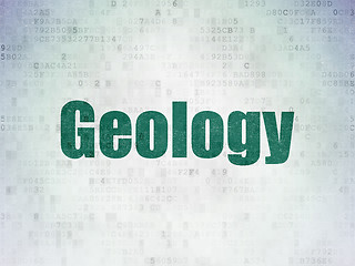 Image showing Learning concept: Geology on Digital Data Paper background