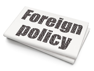 Image showing Politics concept: Foreign Policy on Blank Newspaper background