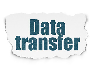 Image showing Data concept: Data Transfer on Torn Paper background