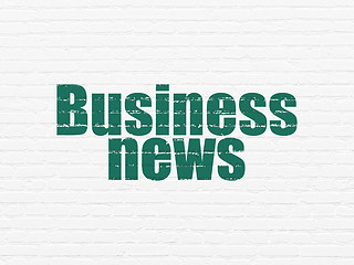 Image showing News concept: Business News on wall background