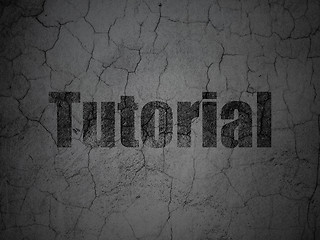 Image showing Studying concept: Tutorial on grunge wall background