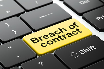 Image showing Law concept: Breach Of Contract on computer keyboard background