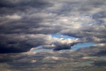 Image showing Sky with dark clouds before rain