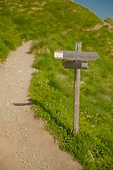 Image showing Hiking Direction Sign