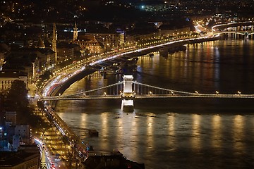 Image showing Night view in Buadapest