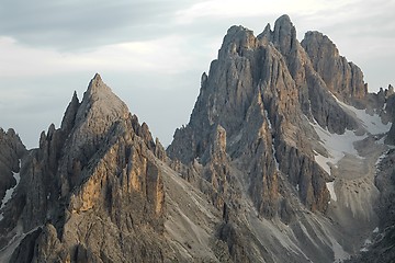 Image showing Dolomites mountain cliffs