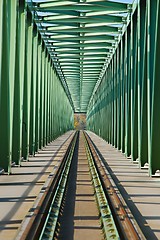 Image showing Railroad Bridge Point of View