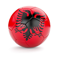 Image showing Soccer football ball with Albania flag