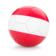 Image showing Soccer football ball with Austria flag