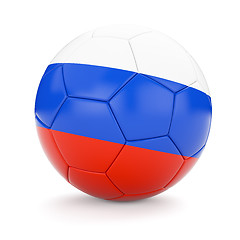 Image showing Soccer football ball with Russia flag