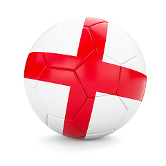 Image showing Soccer football ball with England flag