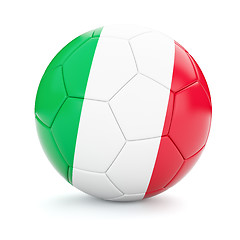 Image showing Soccer football ball with Italy flag