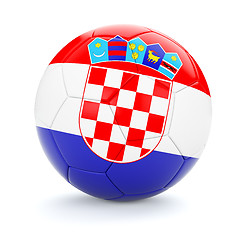 Image showing Soccer football ball with Croatia flag