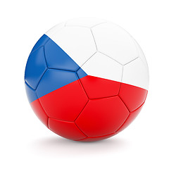 Image showing Soccer football ball with Czech Republic flag