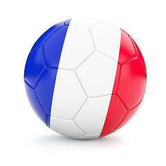 Image showing Soccer football ball with France flag