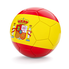 Image showing Soccer football ball with Spain flag