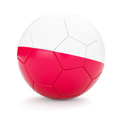 Image showing Soccer football ball with Poland flag