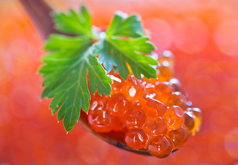 Image showing red salmon caviar