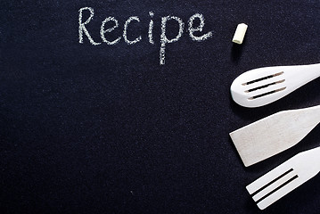 Image showing black board for recipe