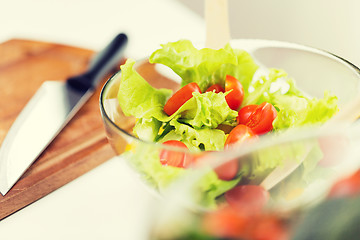 Image showing close up of vegetable salad with cherry tomato