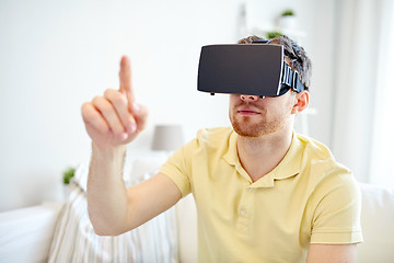 Image showing young man in virtual reality headset or 3d glasses