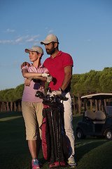 Image showing portrait of couple on golf course