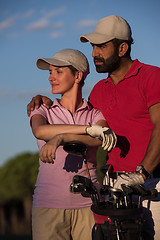 Image showing portrait of couple on golf course