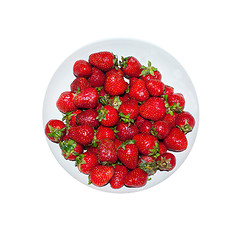 Image showing of ripe strawberries in bowl