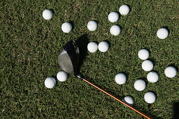 Image showing golf balls background