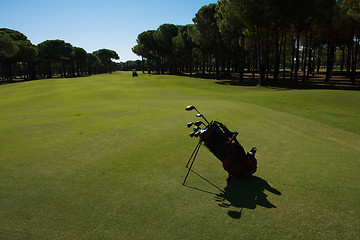 Image showing golf bag on course