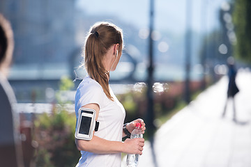 Image showing jogging woman portrait