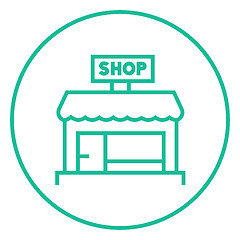 Image showing Shop store line icon.