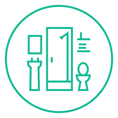 Image showing Bathroom line icon.