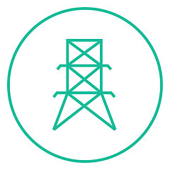 Image showing Electric tower line icon.