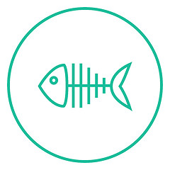 Image showing Fish skeleton line icon.