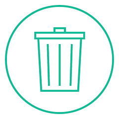 Image showing Trash can line icon.