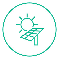 Image showing Solar energy line icon.