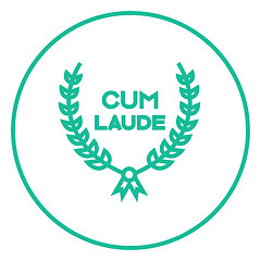 Image showing Laurel wreath line icon.