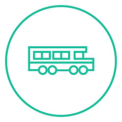 Image showing School bus line icon.