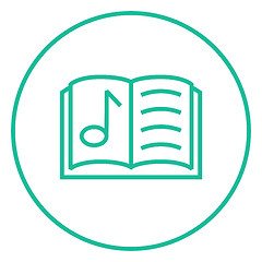 Image showing Music book line icon.