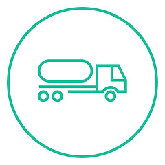 Image showing Fuel truck line icon.