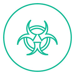 Image showing Bio hazard sign line icon.