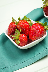 Image showing Appetizing strawberry in the bowl