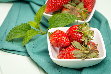 Image showing Appetizing strawberry in the bowl