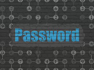 Image showing Security concept: Password on wall background