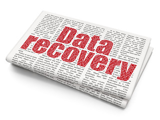 Image showing Data concept: Data Recovery on Newspaper background