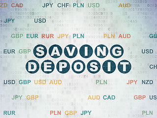 Image showing Banking concept: Saving Deposit on Digital Data Paper background