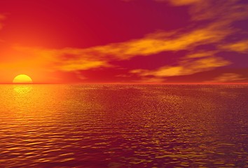 Image showing Sunset. Background
