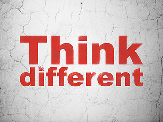 Image showing Studying concept: Think Different on wall background