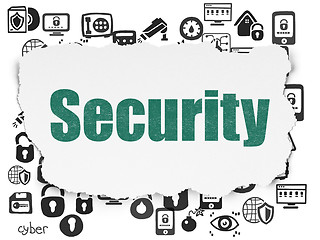 Image showing Security concept: Security on Torn Paper background